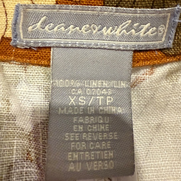 70s retro funky print linen vintage blazer - Picture 7 of 7